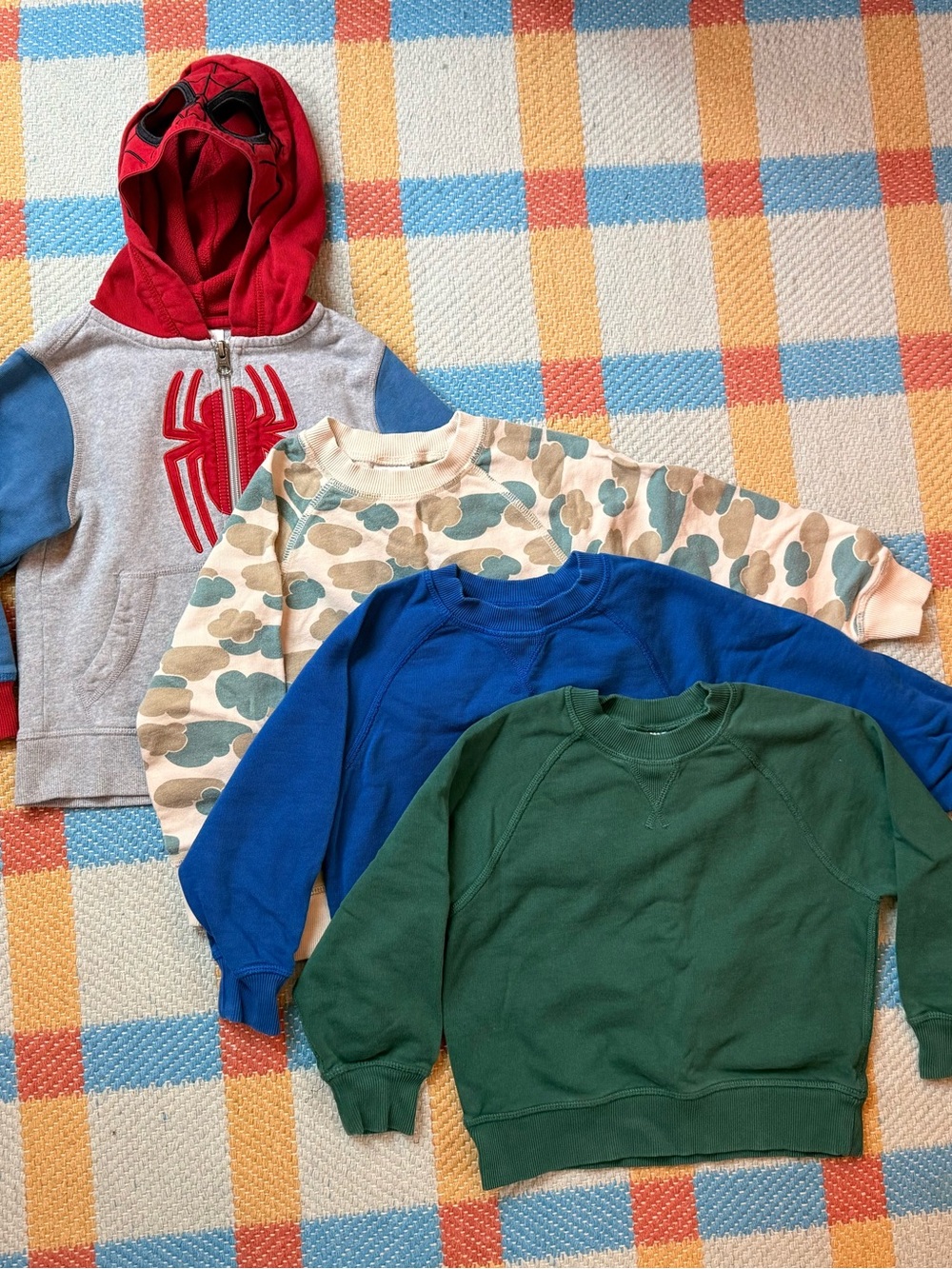 Hanna Andersson Sweatshirts - Spiderman Zip-up and 3 crewnecks
